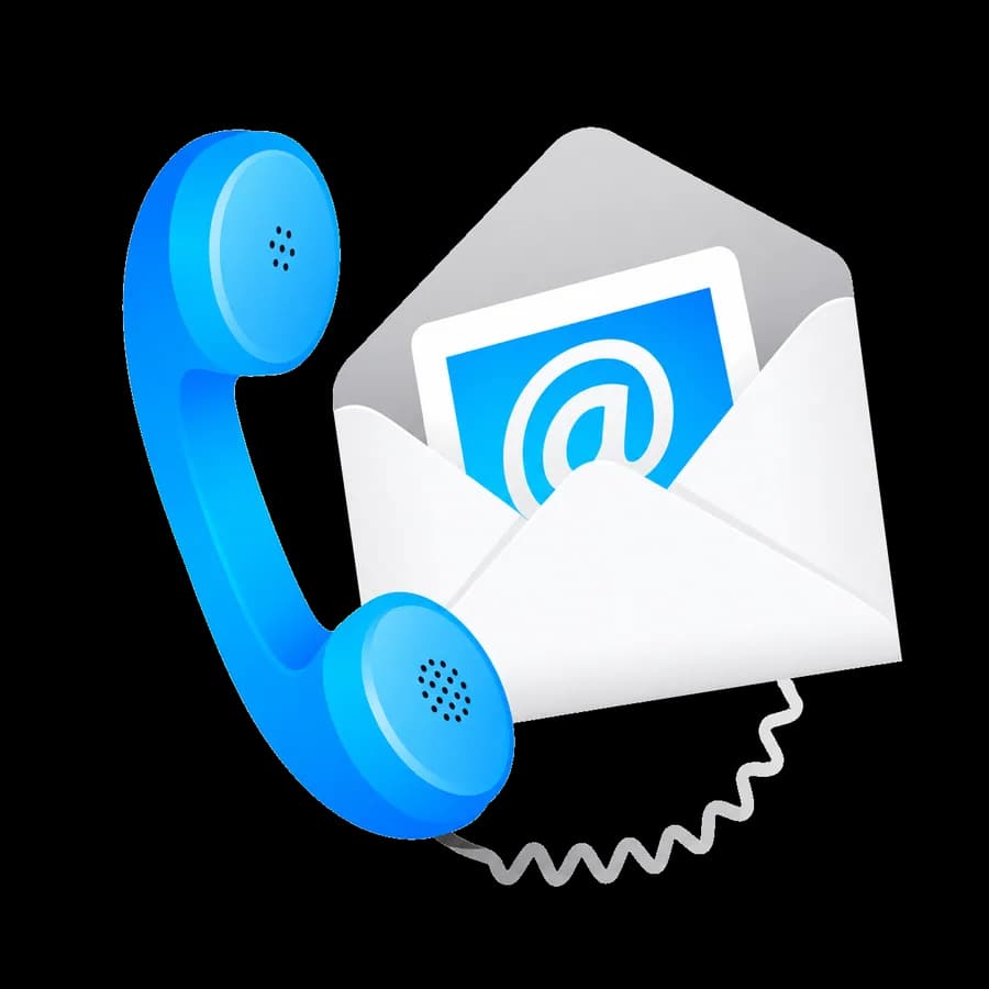 Ilustración de teléfono y correo para contactar a SOTRAL